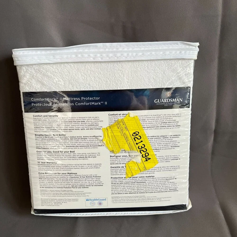 Guardsman ComfortMark II Mattress Protector Full Size Waterproof Breathable 100